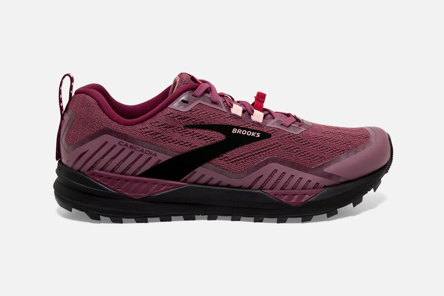 Brooks Israel Cascadia 15 Trail Running Shoes Womens - Burgundy - WLB-068172